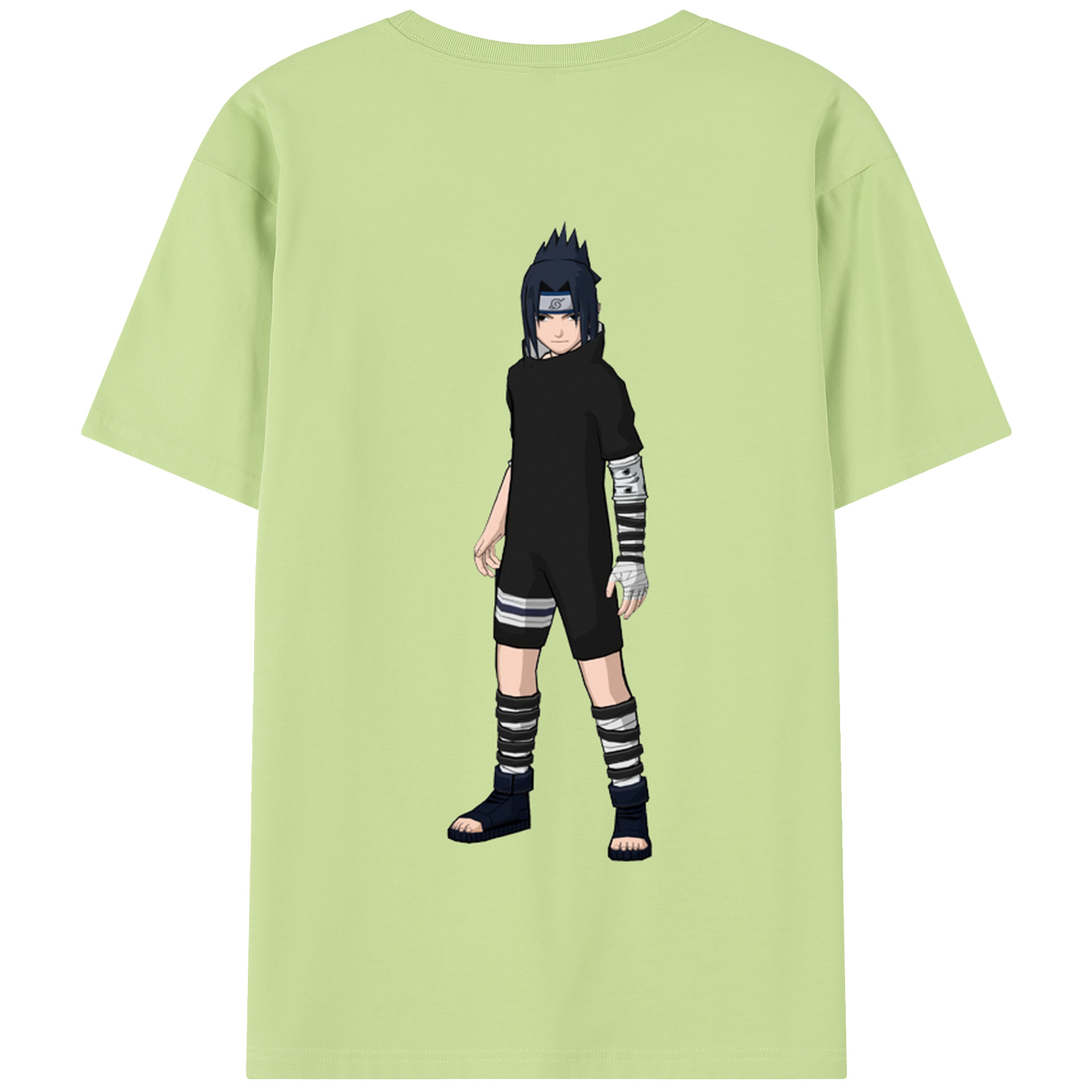 （画像用） NARUTO -ナルト- うちは サスケ Uchiha Sasuke 綿100％半袖Tシャツ（背面プリント）